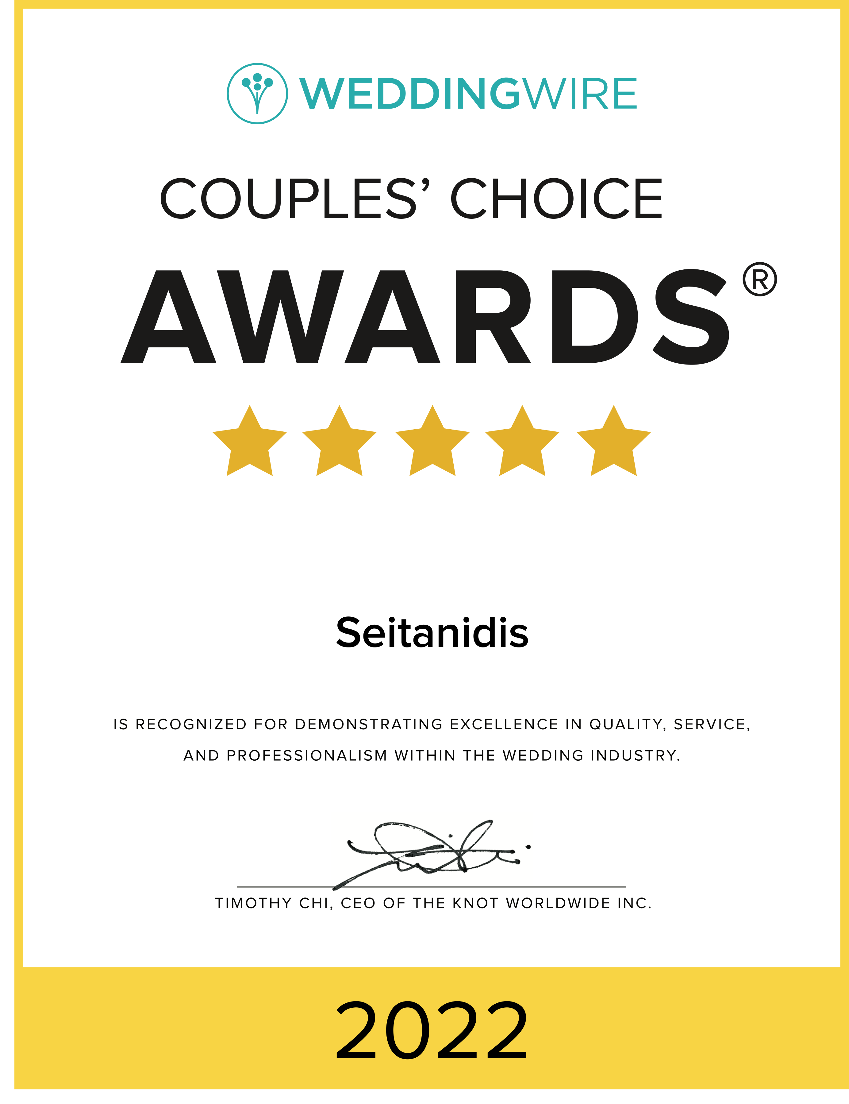 Weddingwire Couple's Choice Awards 2021 Γαμήλιο party DJ