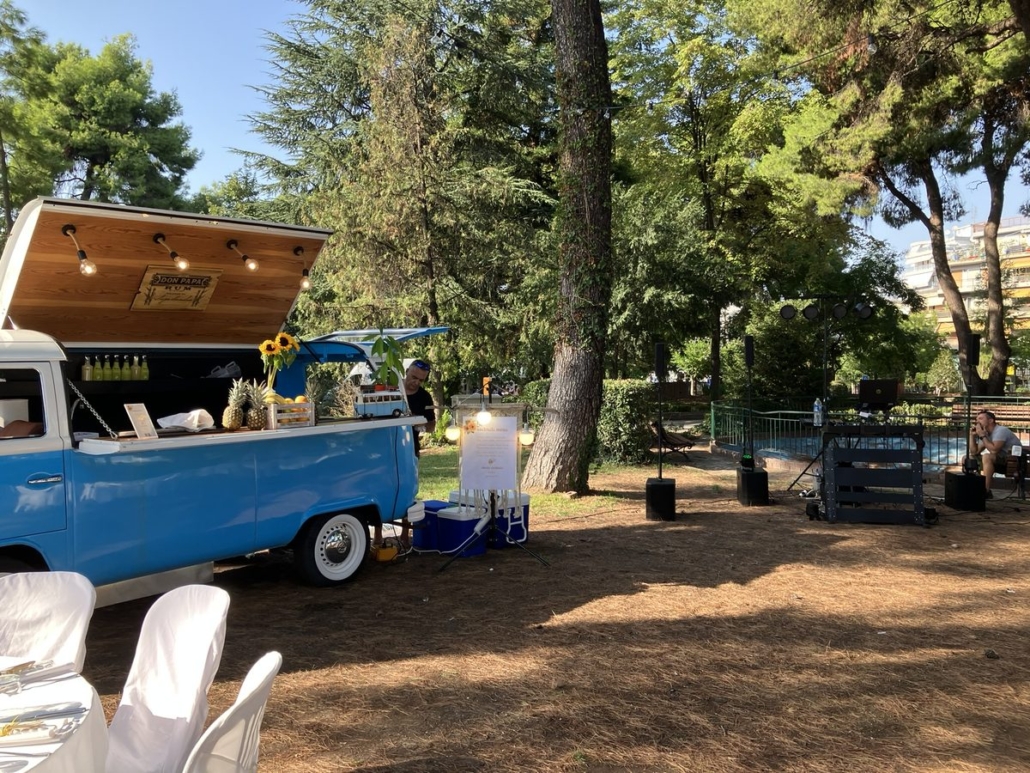 Nomarchy gardens Thessaloniki outdoor wedding reception - DJ Seitan