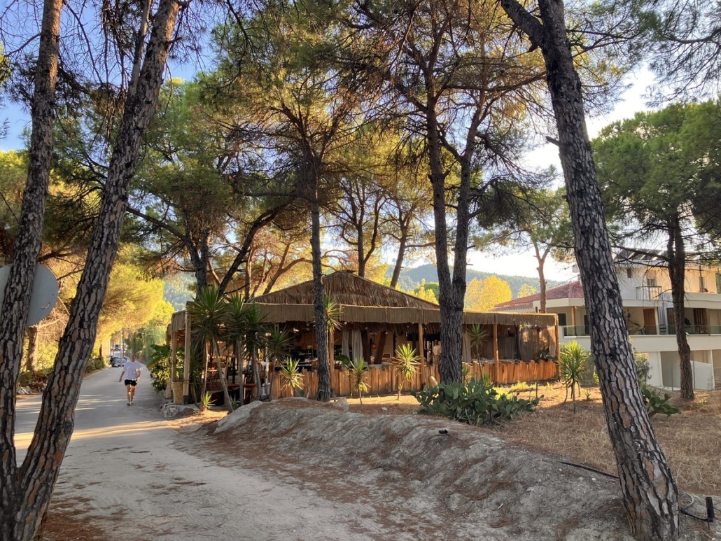 Melia Restaurant Vourvourou Halkidiki - wedding venue surrounded by pine trees